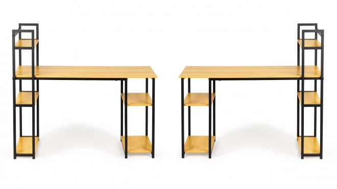 Loft Style Computer Desk with Shelving