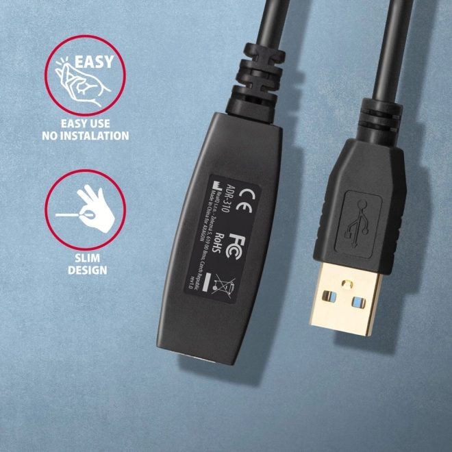 Active USB 3.2 Gen 1 Extension Cable 10m