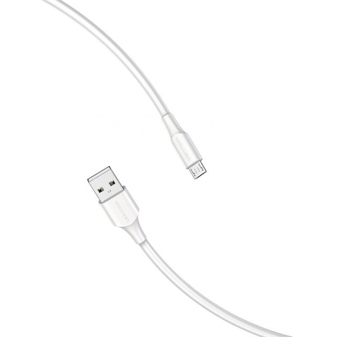 Cavo USB 2.0 con connettore Micro USB Vention bianco 1m