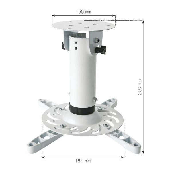 Ceiling Projector Mount 20 cm White