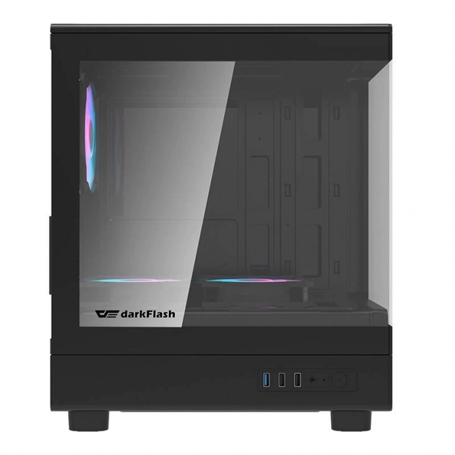 Case per PC Darkflash con 3 Ventilatori ARGB Neri