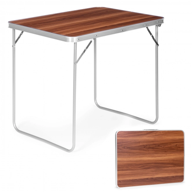 Tourist table picnic folding table top 80x60 cm brown