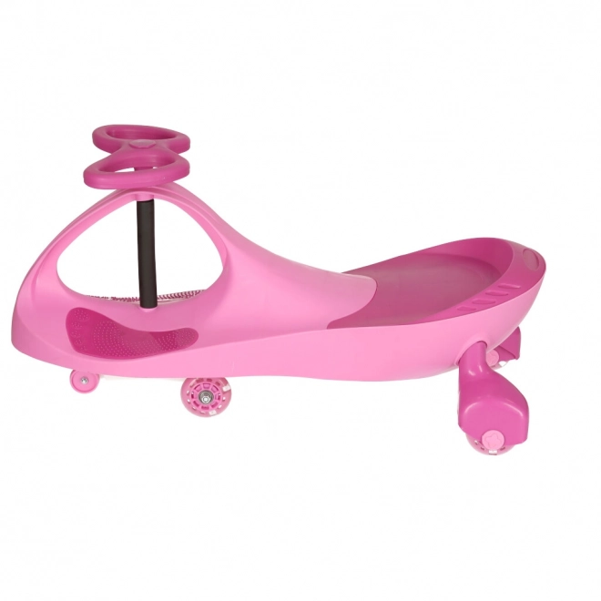 Bicicletta rosa per bambini con ruote LED luminose