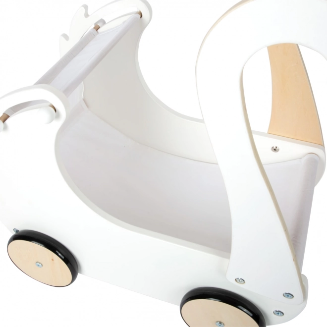 Passeggino in legno per bambini Cigno