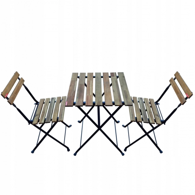 Garden Furniture Set from Acacia Wood – Table and 2 Chairs