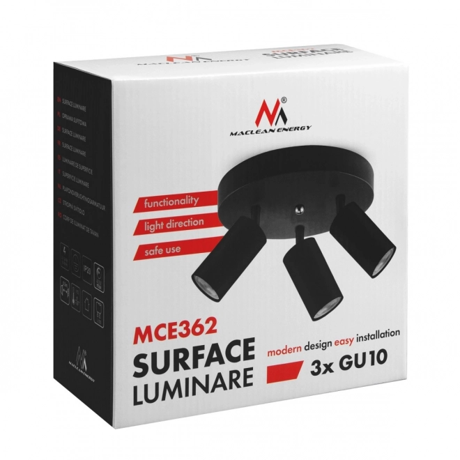 Ceiling Spotlight Adjustable Black