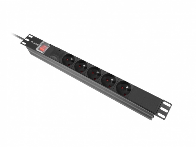 Rack Power Strip PDU 19 Inch 1U 5x230V 16A 2m Black