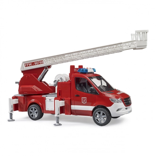 Camion dei pompieri Mercedes-Benz Sprinter con scala per bambini