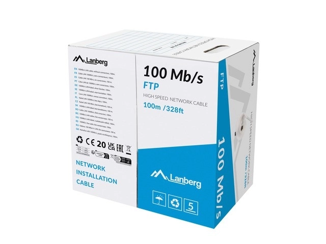 Lanberg Ethernet LAN Cable 100m Gray