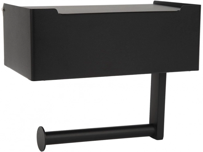 Toilet Paper Holder with Tissue Container and Shelf