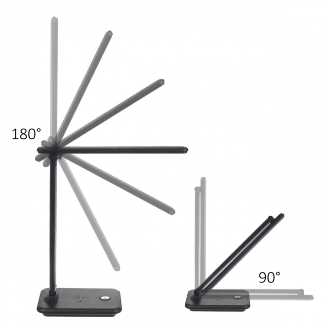 Desk LED Lamp Adjustable Brightness Black