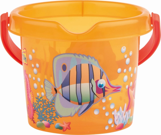 Androni Transparent Fish Bucket Diameter 13 cm – Orange