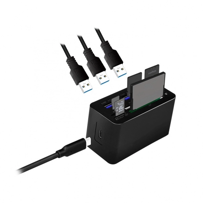 Docking Station USB3.2 with 8 Ports Mini Black