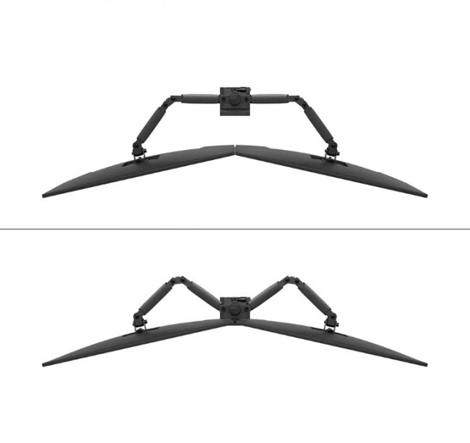 Adjustable dual monitor arm