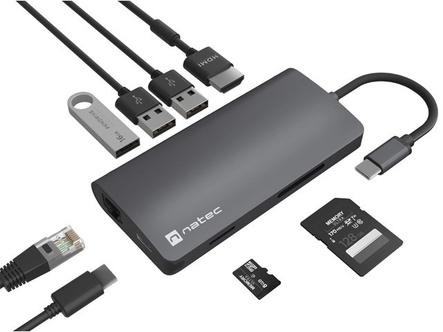 Multiport USB-C Adapter Natec Fowler 2 V2