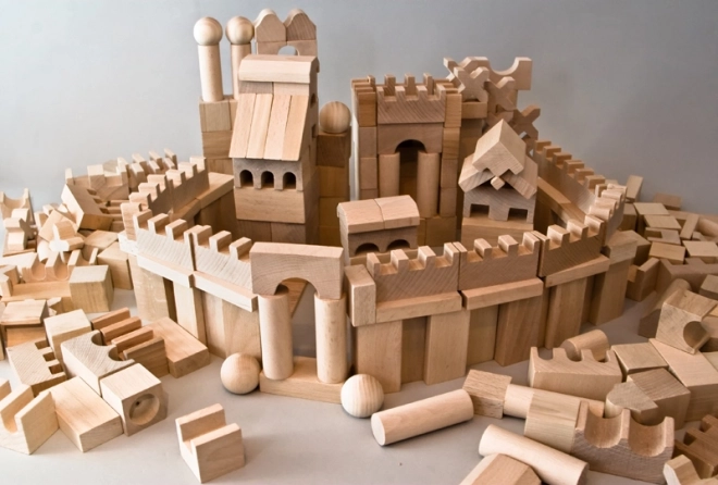 EkoToys Wooden Blocks Natural 220 pcs XL