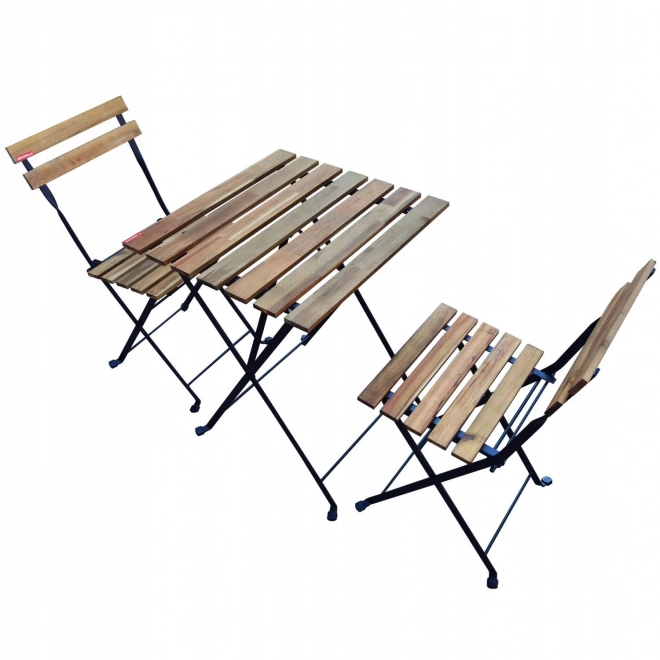 Garden Furniture Set from Acacia Wood – Table and 2 Chairs