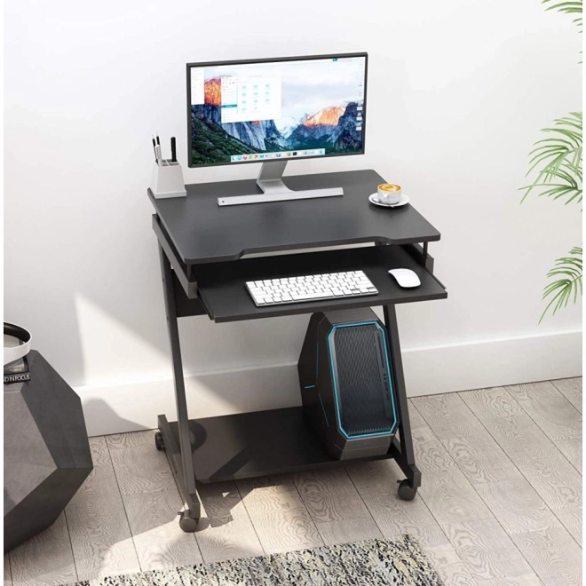 Mobile Computer Desk with Shelf