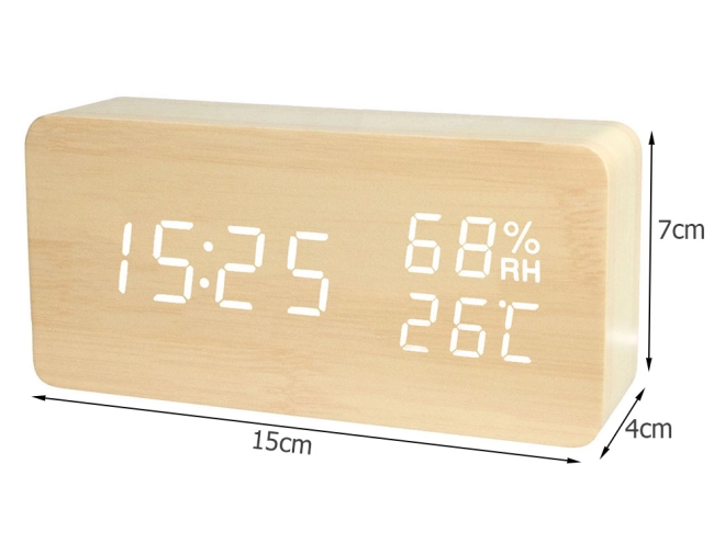 3 brightness levels and up to three alarms
