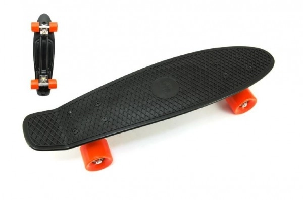 Children's Pennyboard Skateboard – Black, orange wheels
