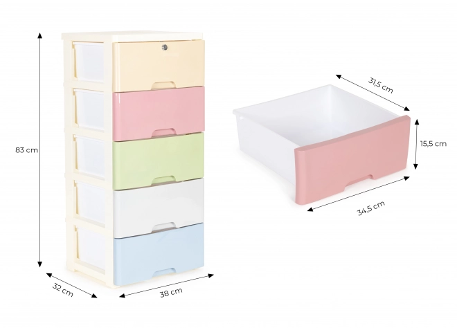 Organizer con ruote e cassetti ModernHome