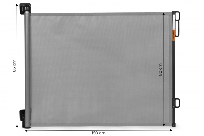 ECOTOYS biztonsági kapu lépcsőhöz és ajtóhoz, szürke, 150 cm