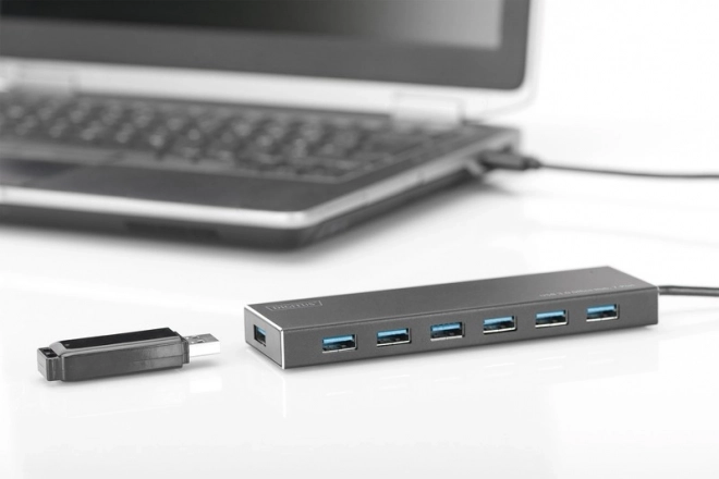 USB 3.0 hub 7-port, aluminum