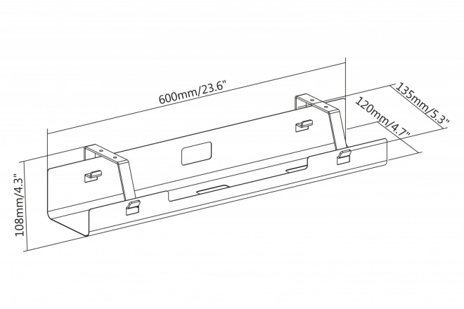 Steel Cable Organizer Channel with Mounts