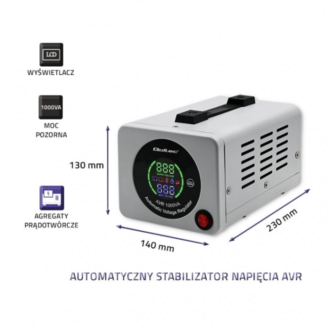 Automatic Voltage Regulator 1000VA by Qoltec