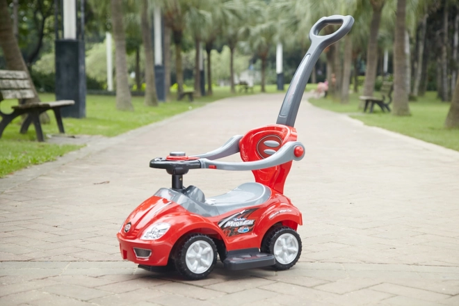 3-in-1 Deluxe Children's Ride-On Car - Red