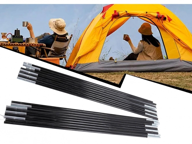 Palo per tenda pieghevole 6 segmenti 8 mm 340 cm 2 confezioni