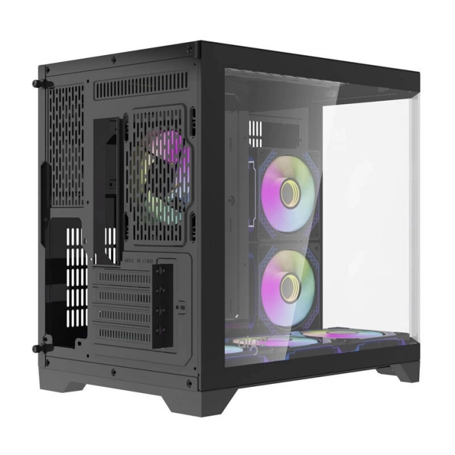 Darkflash kompakt számítógépház ARGB ventilátorokkal