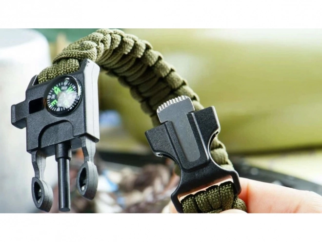 Bracciale di sopravvivenza Paracord con bussola