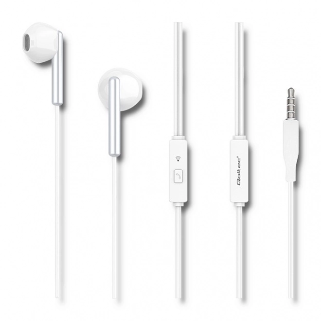 White In-Ear Headphones with Microphone