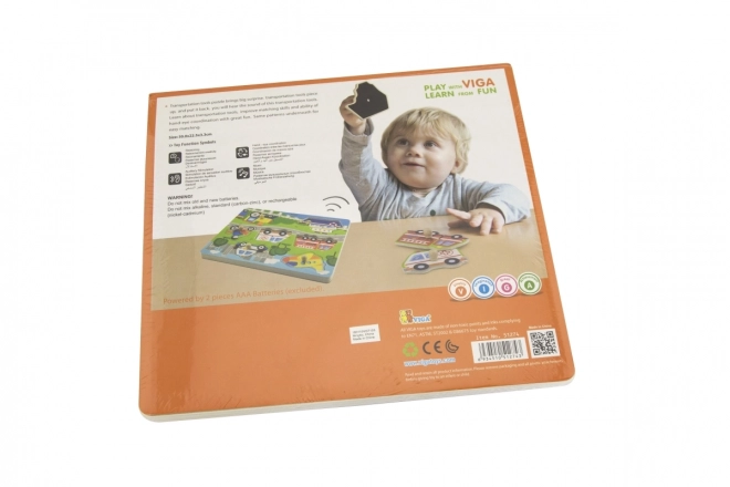 Wooden Puzzle with Sounds - Transport Vehicles