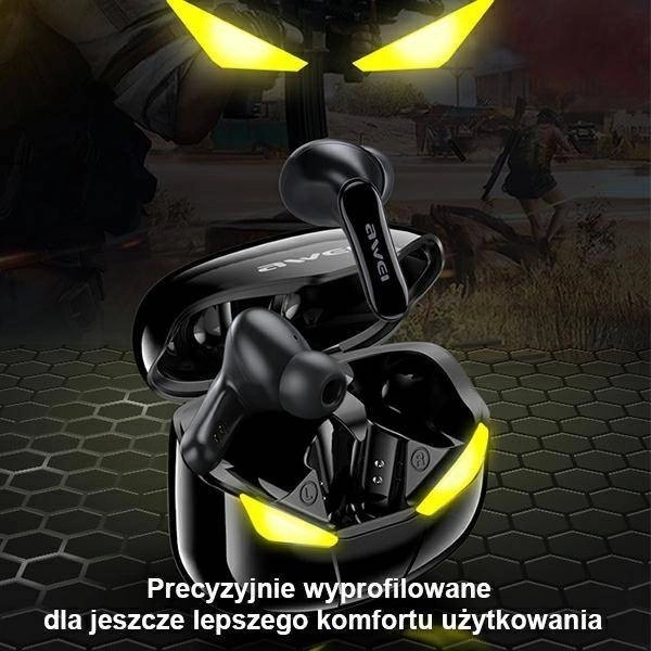 Bezdrátová sluchátka Awei T35 s dokovací stanicí pro hráče černé