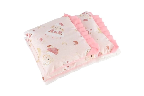 Set Copertina con Cuscino e Base per Bambole