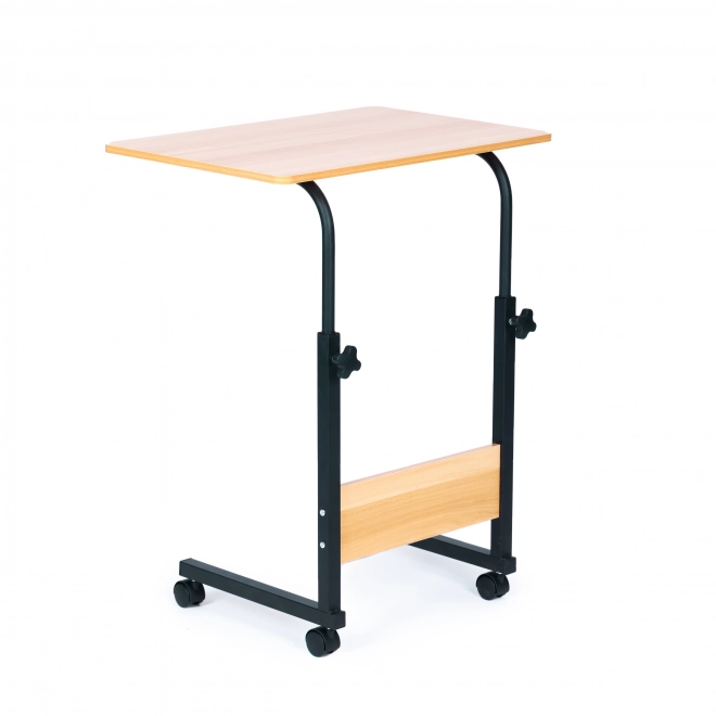Mobile Laptop Table with Wheels - Brown