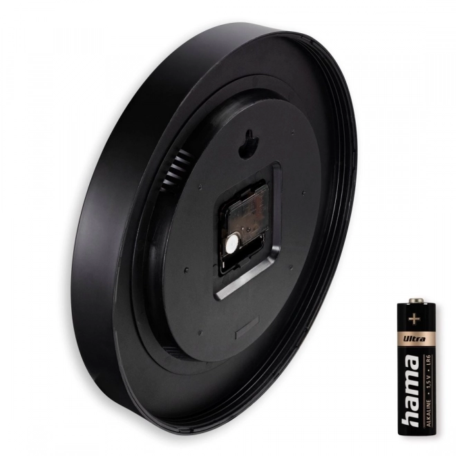 Elegant 30cm Black Wall Clock Santorini