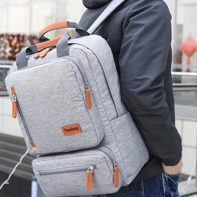 Zaino scolastico grigio chiaro
