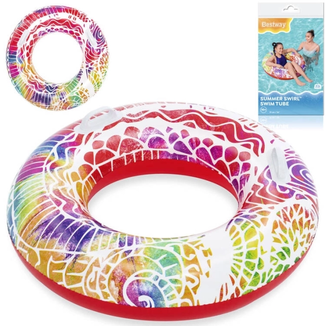 Colorful Inflatable Swimming Ring – Red