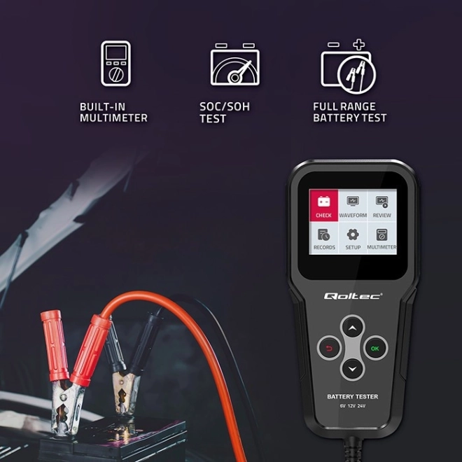 Digital Battery Tester with LCD - Qoltec