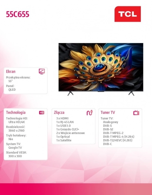 QLED TV 55 inches 55C655