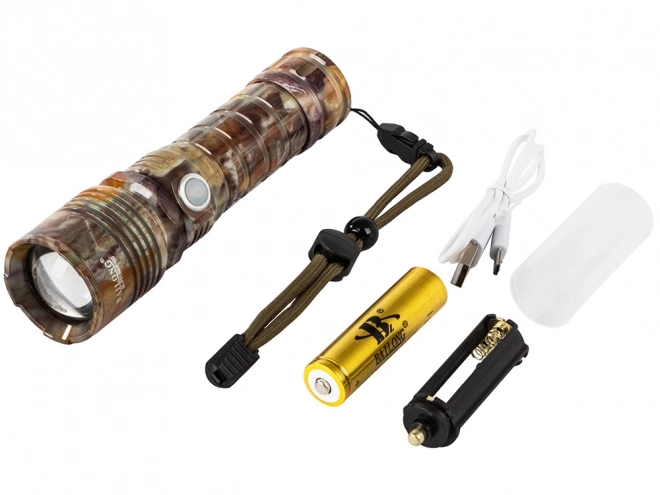 Taktikai zseblámpa led Cree XHP160 Zoom USB