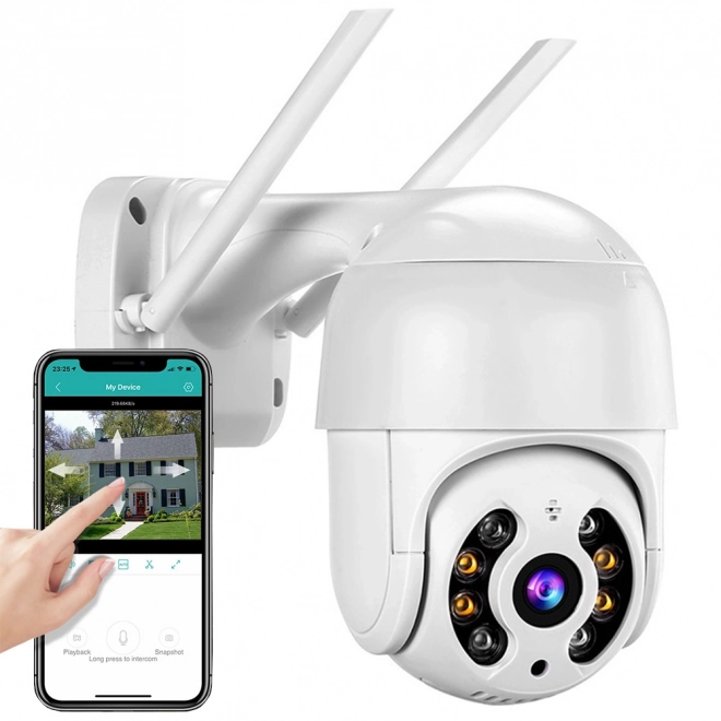 Zewnętrzna inteligentna kamera WiFi Full HD z zoomem optycznym