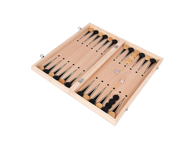 Triktrak (backgammon) v elegantním dřevě