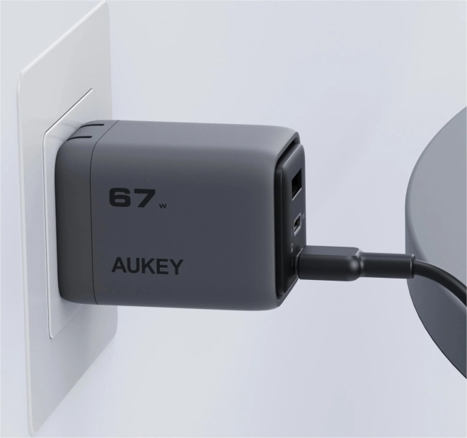 Aukey PA-C3 Comet Mix 3 GaN ultra-fast wall charger 67 W 3x USB (2x USB-C and 1x USB-A)