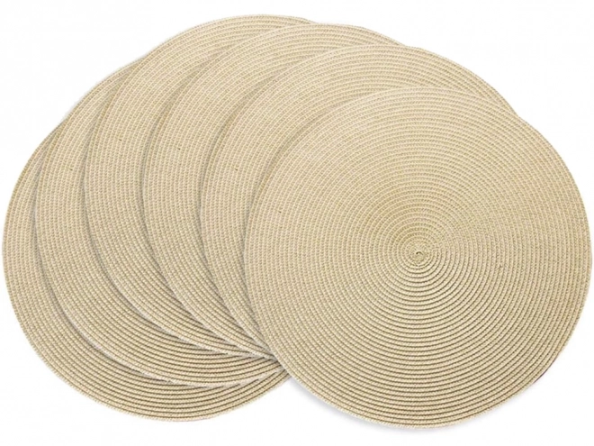 Round Woven Placemats Cream