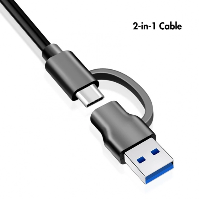 USB Hub with 4 ports, 3.2 Gen 1, black