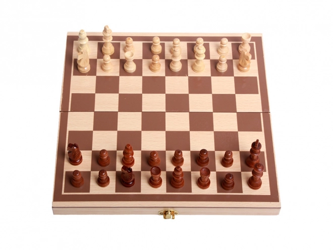Nagy fa 3 az 1-ben sakk, dáma és backgammon készlet